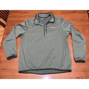 Eddie Bauer Men’s Half Zip Activator Grid Fleece Pullover- Storm S NWT